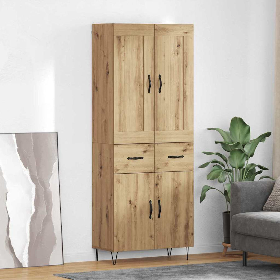Highboard Artisan Eiken 69,5 x 34 x 180 cm Bewerkt hout