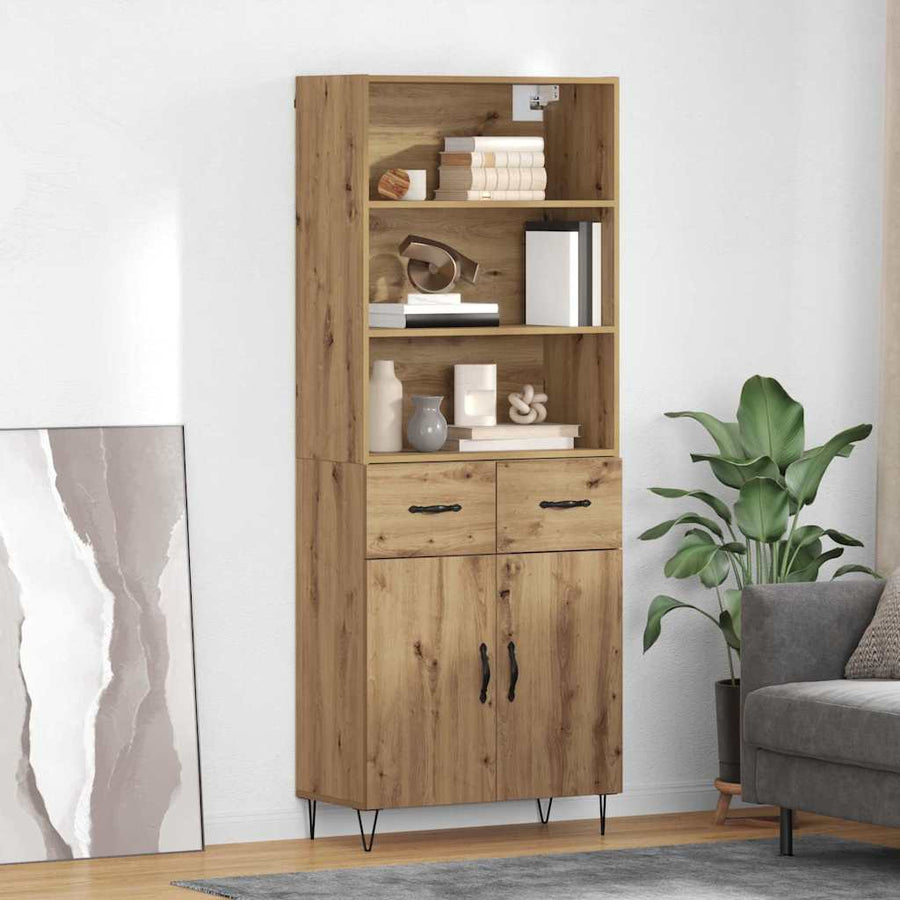Hoge kast Artisan Eiken 69,5 x 32,5 x 180 cm Bewerkt hout