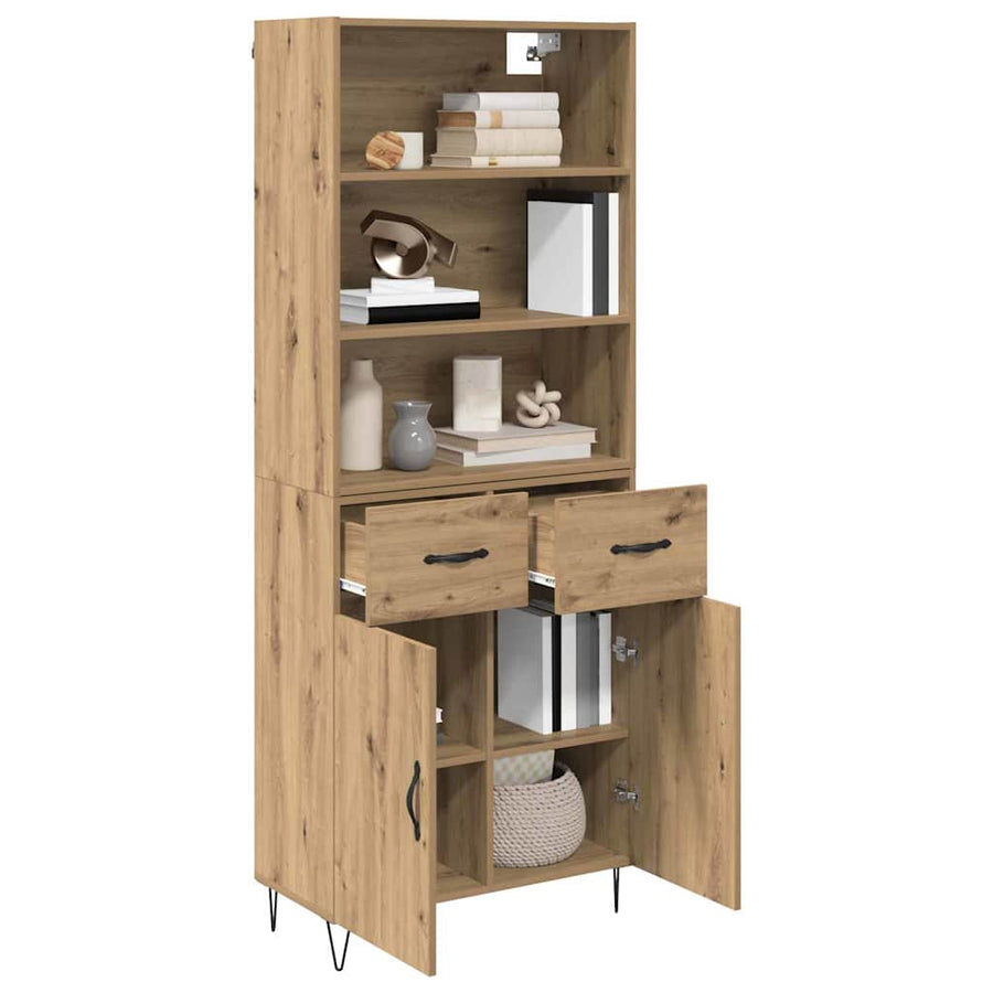 Hoge kast Artisan Eiken 69,5 x 32,5 x 180 cm Bewerkt hout