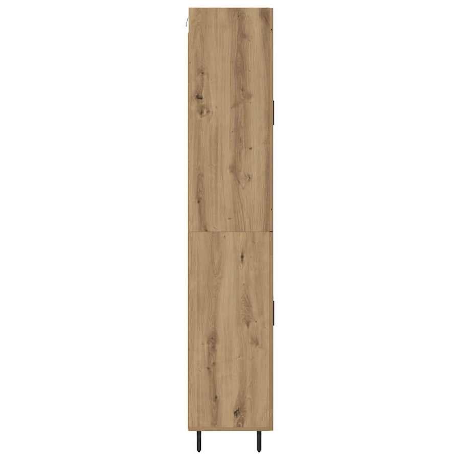 Hoge kast 2 pcs Artisan Eiken Geengineerd Hout en Glas