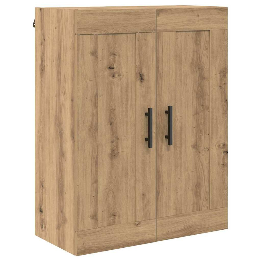 Hoge kast met lade 2 pcs Artisan Eiken Geengineerd Hout en Glas