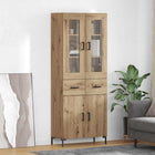 Tall cabinet with drawer 2 pcs Engineered wood Sonoma Oak