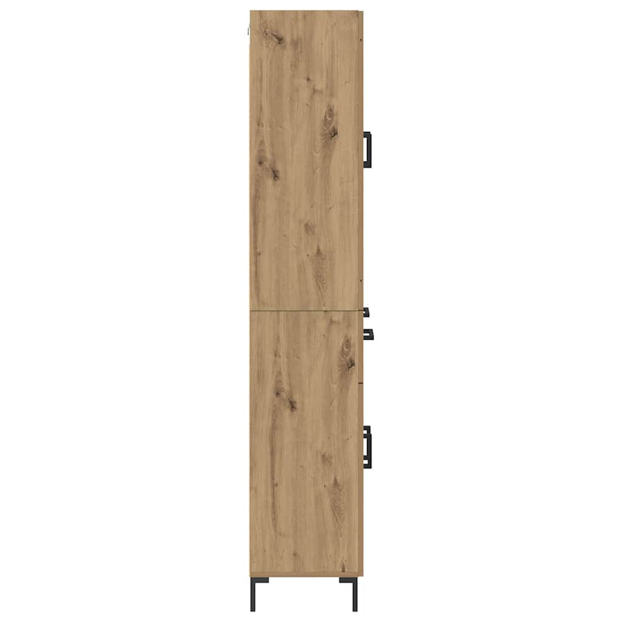 Hoge kast 2 pcs Artisan Eiken 69,5 x 34 x 180 cm Bewerkt hout