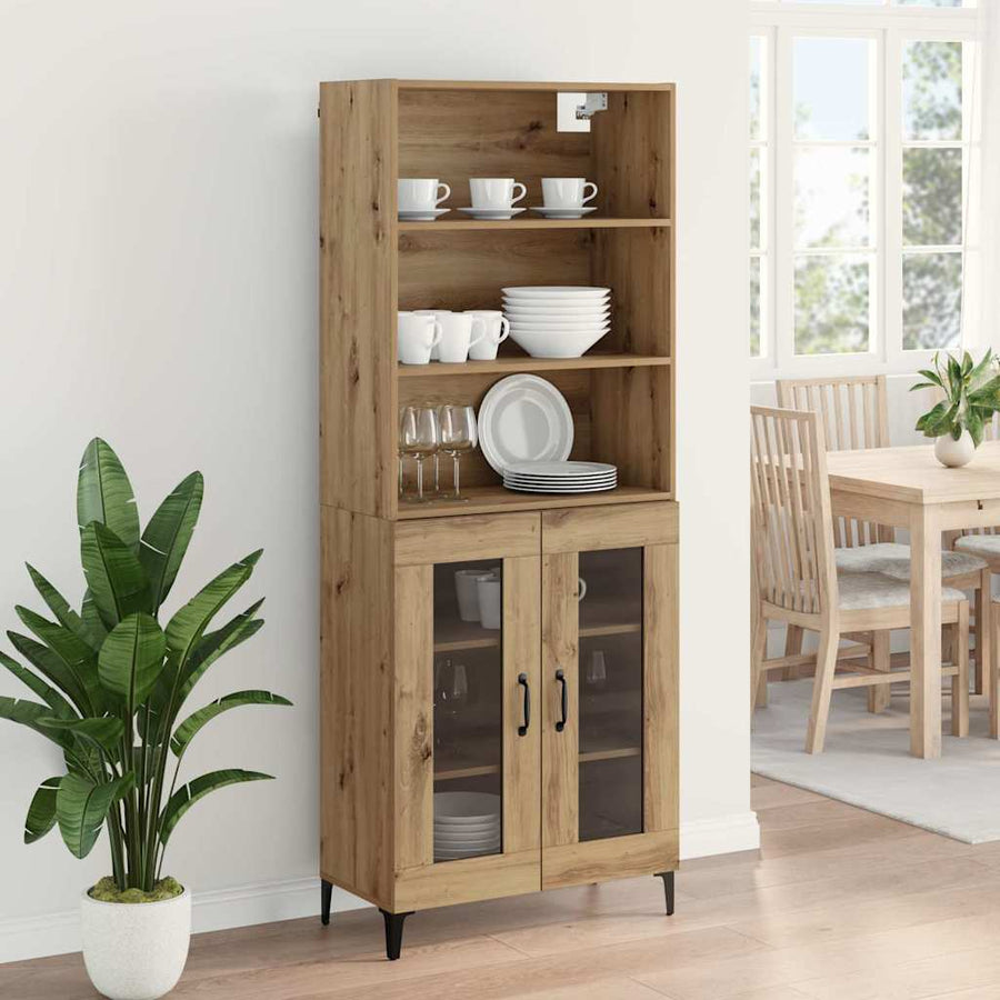 Hoge kast Artisan Eiken 69,5 x 34 x 180 cm Bewerkt hout