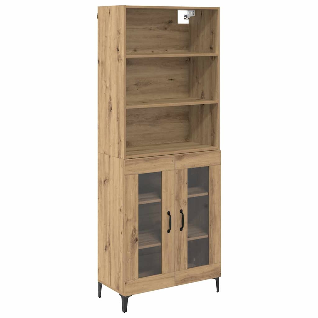 Hoge kast Artisan Eiken 69,5 x 34 x 180 cm Bewerkt hout