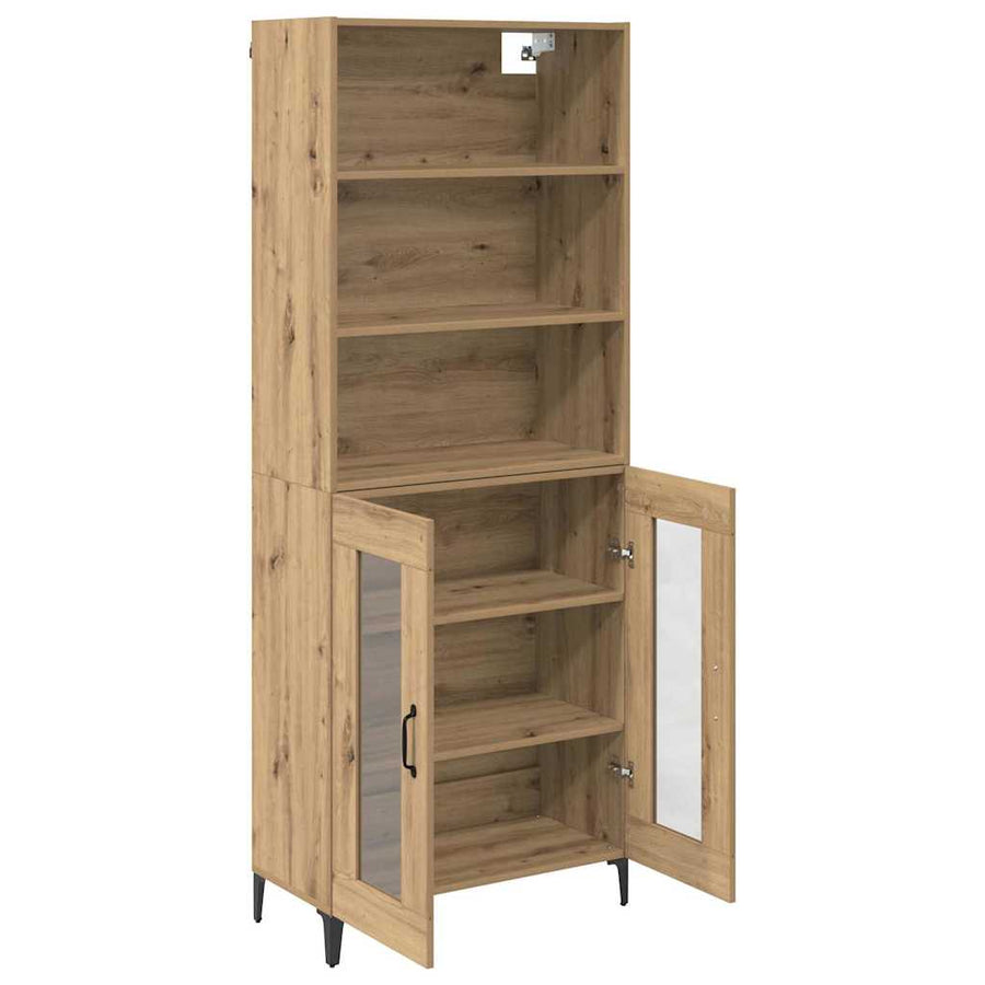Hoge kast Artisan Eiken 69,5 x 34 x 180 cm Bewerkt hout