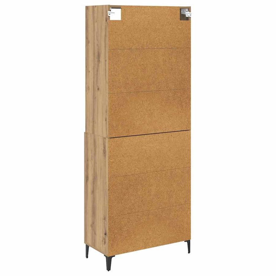 Hoge kast Artisan Eiken 69,5 x 34 x 180 cm Bewerkt hout
