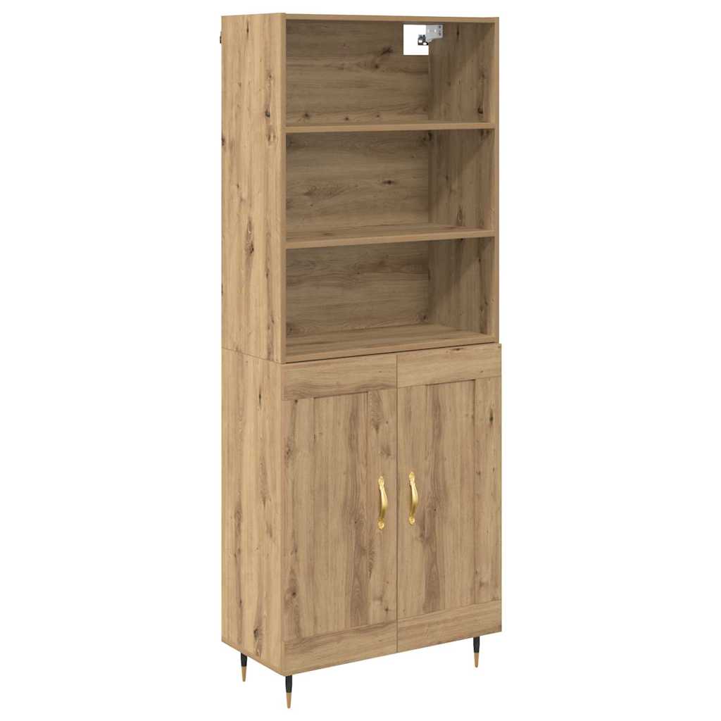 Hoge kast Artisan Eiken 69,5 x 34 x 180 cm Bewerkt hout