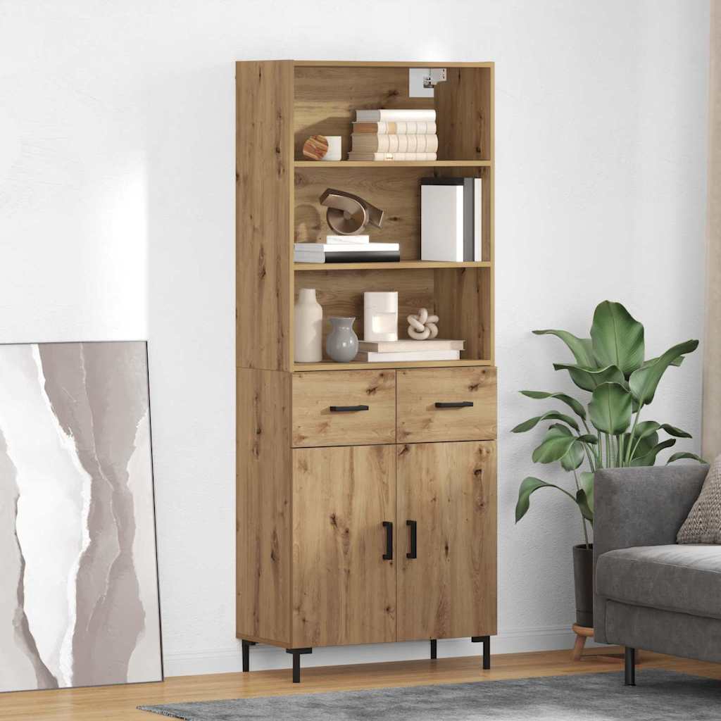 Hoge kast Artisan Eiken 69,5 x 32,5 x 180 cm Bewerkt hout