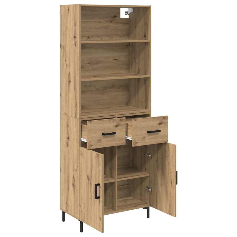 Hoge kast Artisan Eiken 69,5 x 32,5 x 180 cm Bewerkt hout
