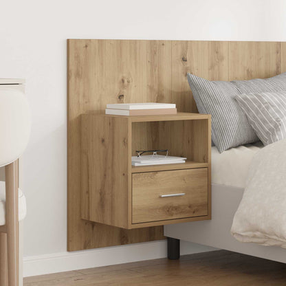 Hoofdbord Met Kast met lade 3 pcs Artisan Eiken Bewerkt hout