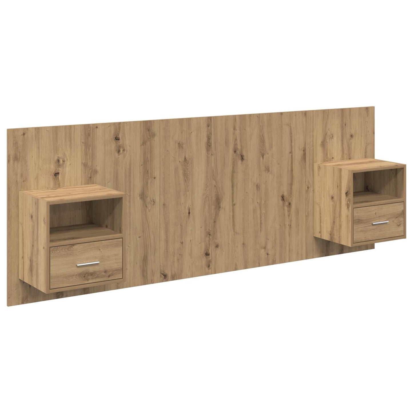 Hoofdbord Met Kast met lade 3 pcs Artisan Eiken Bewerkt hout