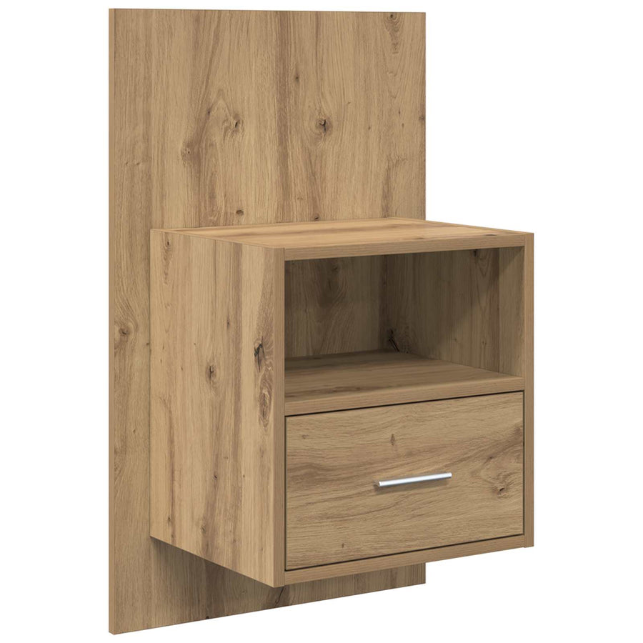 Hoofdbord Met Kast met lade 3 pcs Artisan Eiken Bewerkt hout
