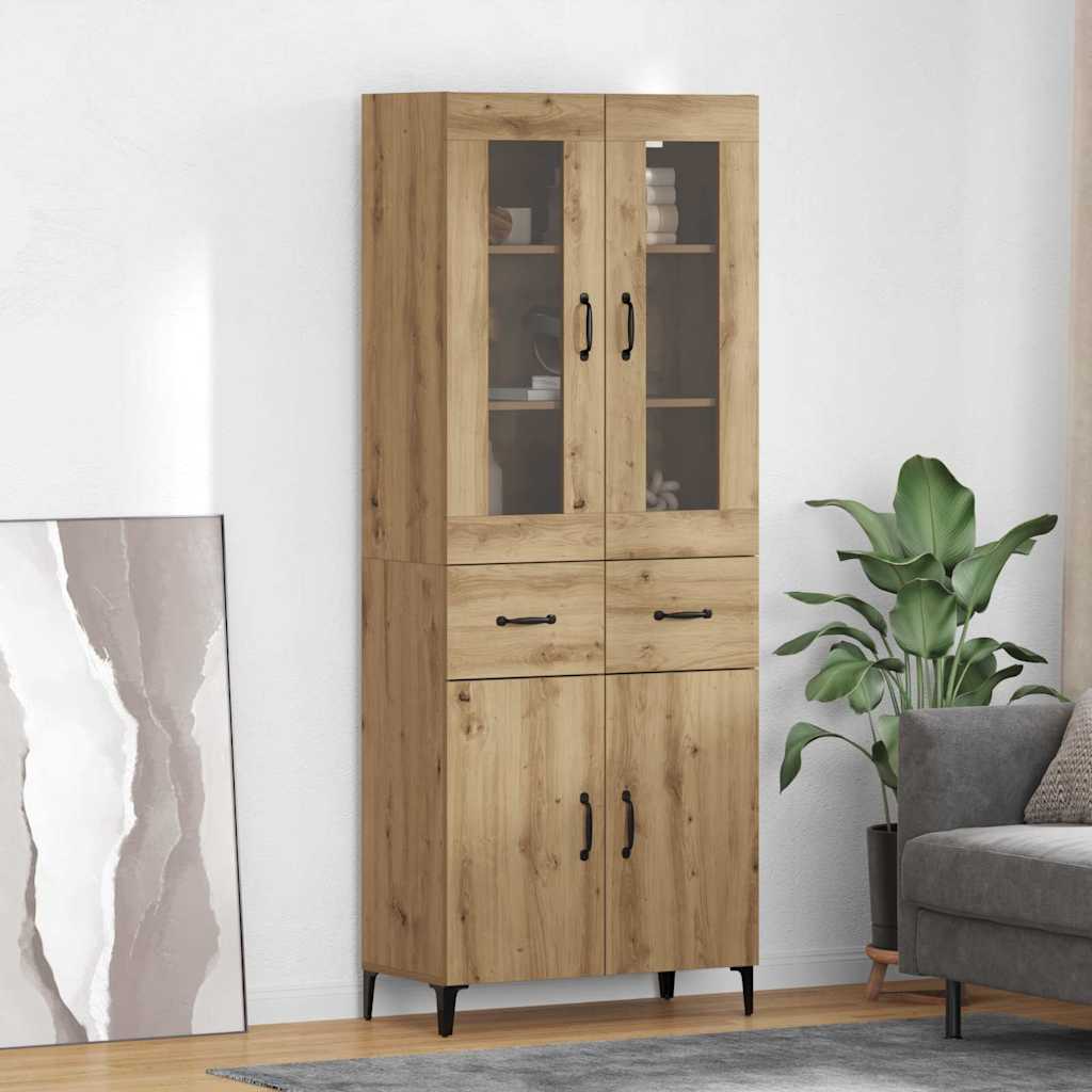 Highboard Artisan Eiken 69,5 x 34 x 180 cm Bewerkt hout
