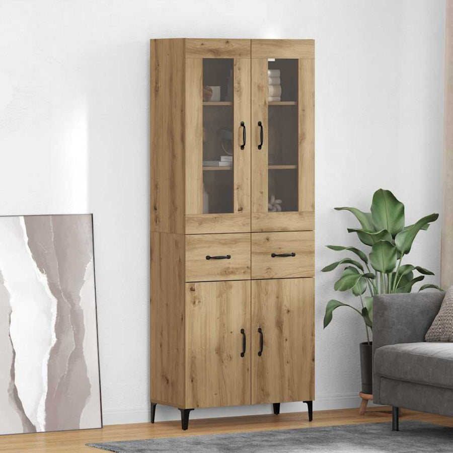 Highboard Artisan Eiken 69,5 x 34 x 180 cm Bewerkt hout