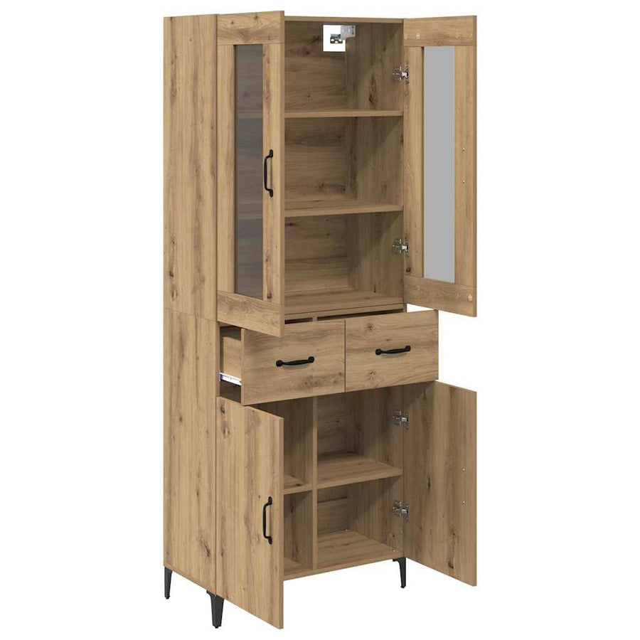 Highboard Artisan Eiken 69,5 x 34 x 180 cm Bewerkt hout