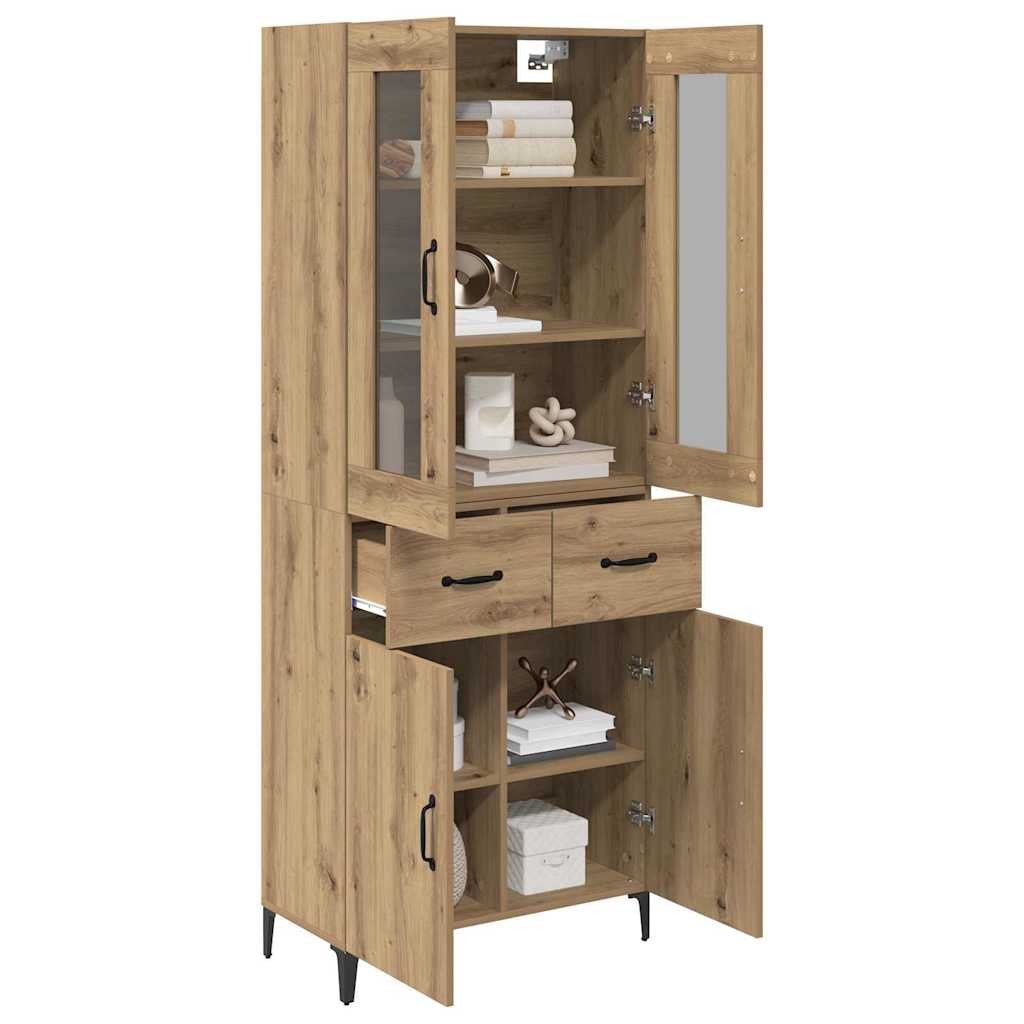 Highboard Artisan Eiken 69,5 x 34 x 180 cm Bewerkt hout