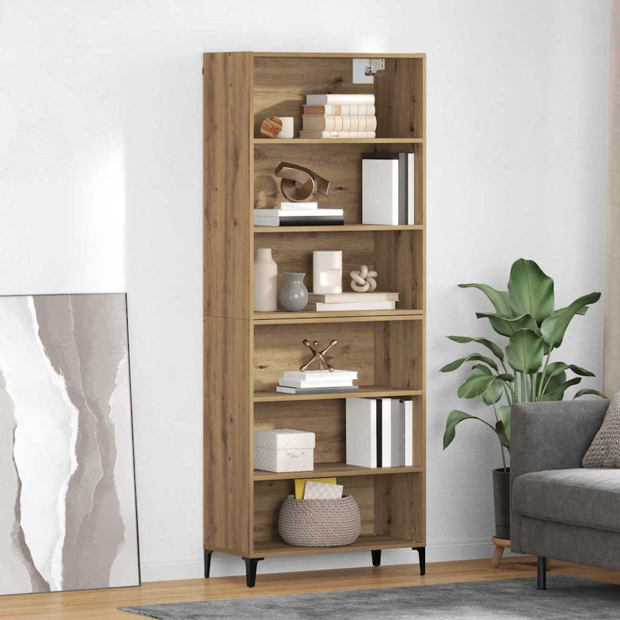 Hoge kast Artisan Eiken 69,5 x 34 x 180 cm Bewerkt hout