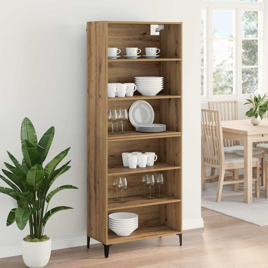 Hoge kast Artisan Eiken 69,5 x 34 x 180 cm Bewerkt hout