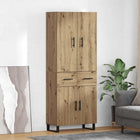 Tall Cabinet with Drawer 2 pcs Artisan Oak 69.5 x 34 x 180 cm