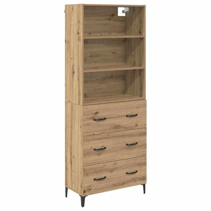 Hoge kast Artisan Eiken 69,5 x 34 x 180 cm Bewerkt hout