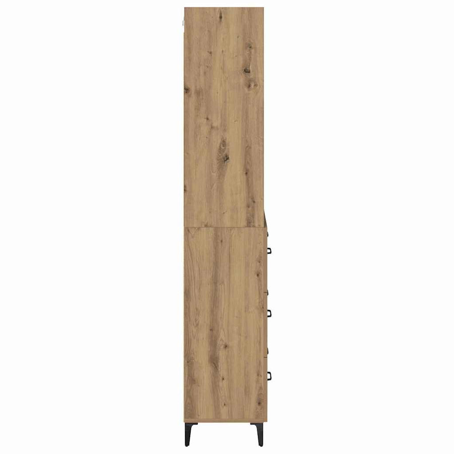 Hoge kast Artisan Eiken 69,5 x 34 x 180 cm Bewerkt hout