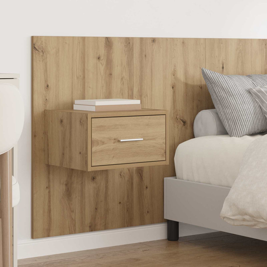 Hoofdbord Met Kast met lade 3 pcs Artisan Eiken Bewerkt hout