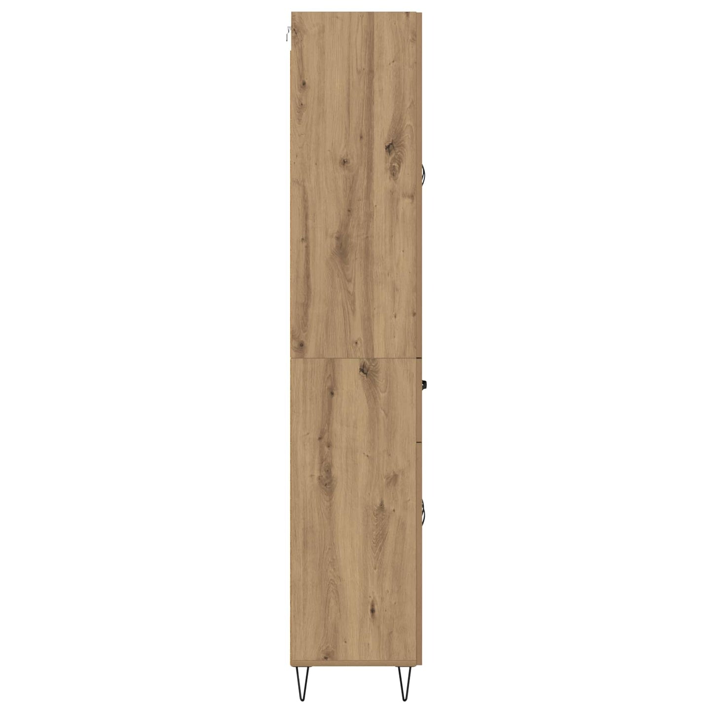 Hoge kast met lade 2 pcs Artisan Eiken Geengineerd Hout en Glas