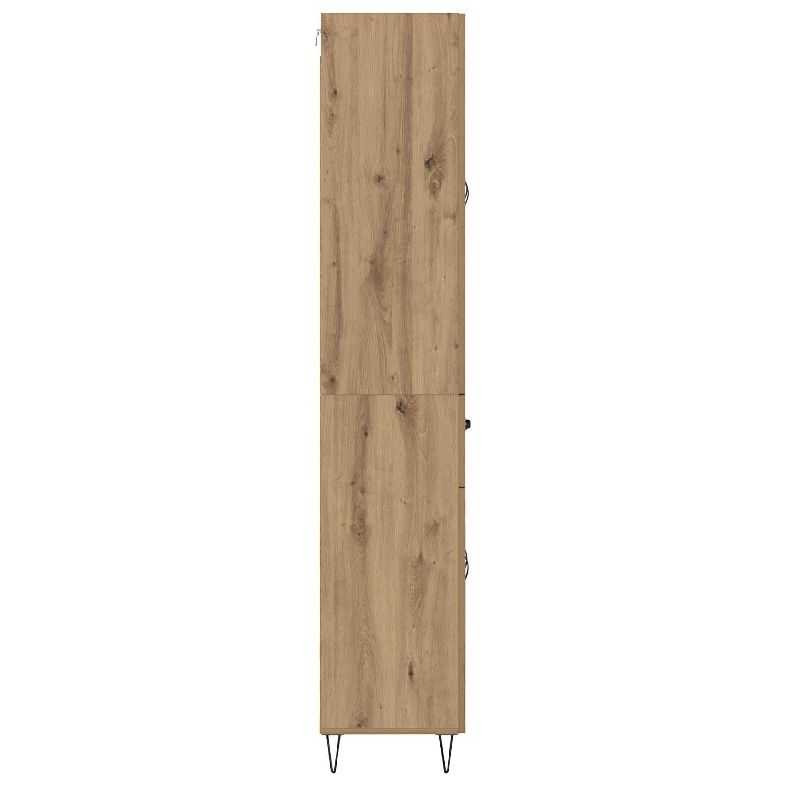 Hoge kast met lade 2 pcs Artisan Eiken Geengineerd Hout en Glas