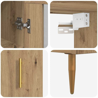 Highboard Artisan Eiken 34,5 x 34 x 180 cm Bewerkt hout