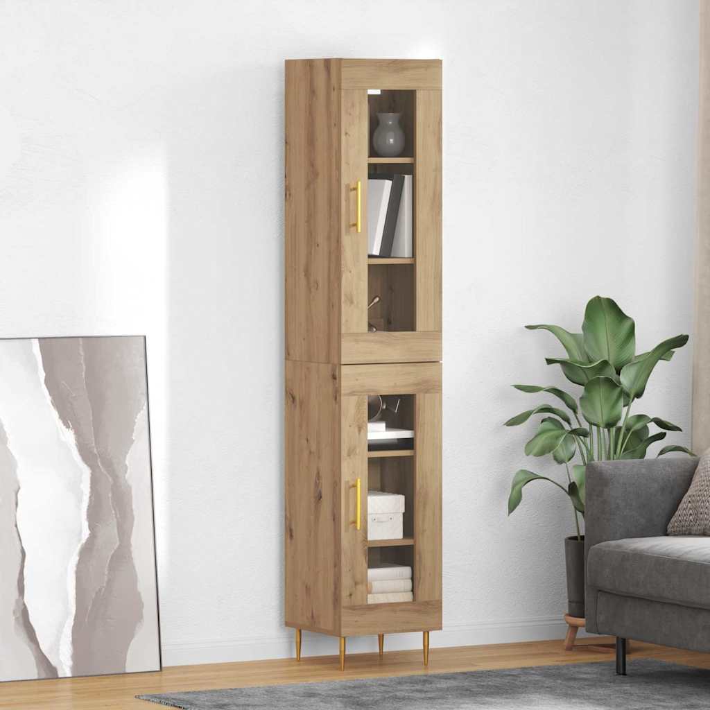 Highboard Artisan Eiken 34,5 x 34 x 180 cm Bewerkt hout