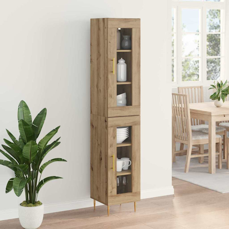 Highboard Artisan Eiken 34,5 x 34 x 180 cm Bewerkt hout