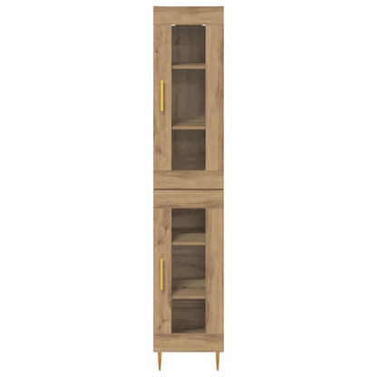 Highboard Artisan Eiken 34,5 x 34 x 180 cm Bewerkt hout