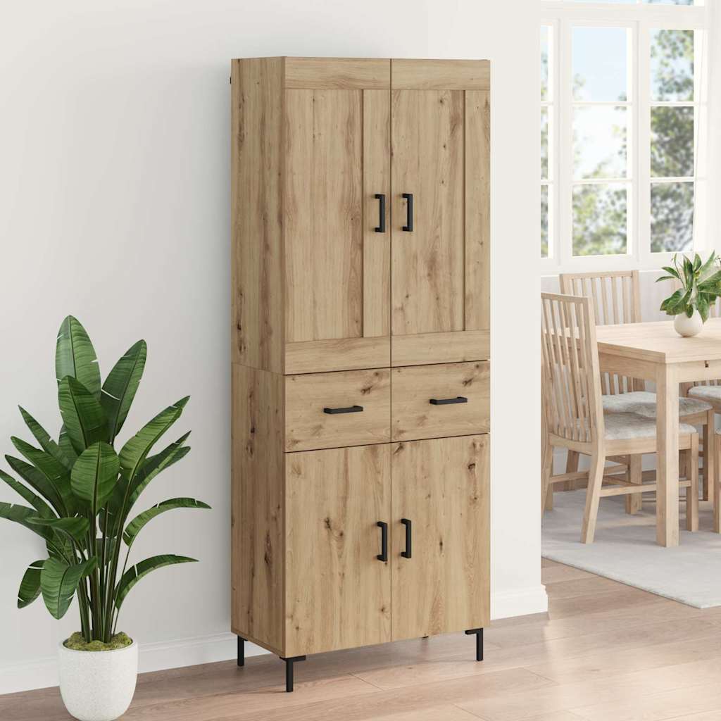 Highboard Artisan Eiken 69,5 x 34 x 180 cm Bewerkt hout