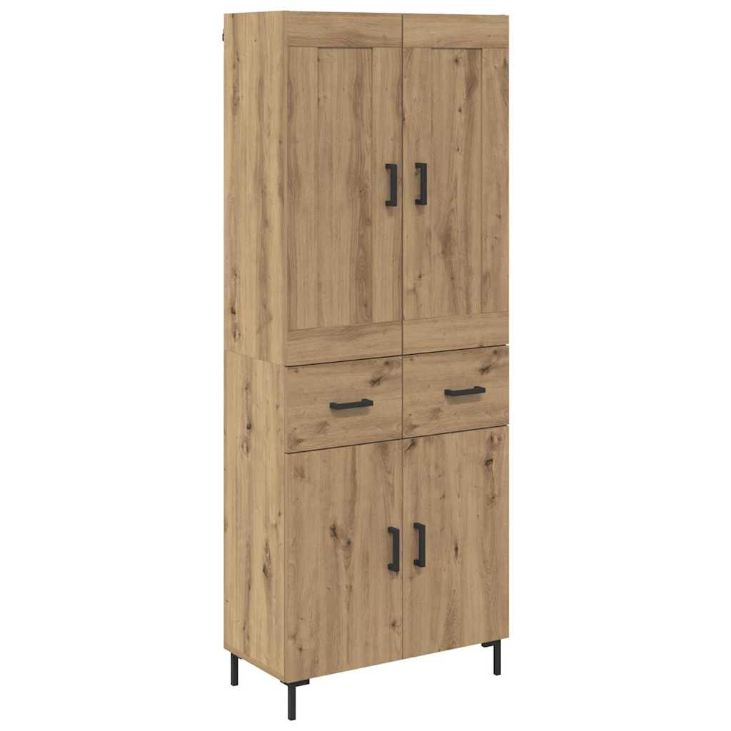 Highboard Artisan Eiken 69,5 x 34 x 180 cm Bewerkt hout