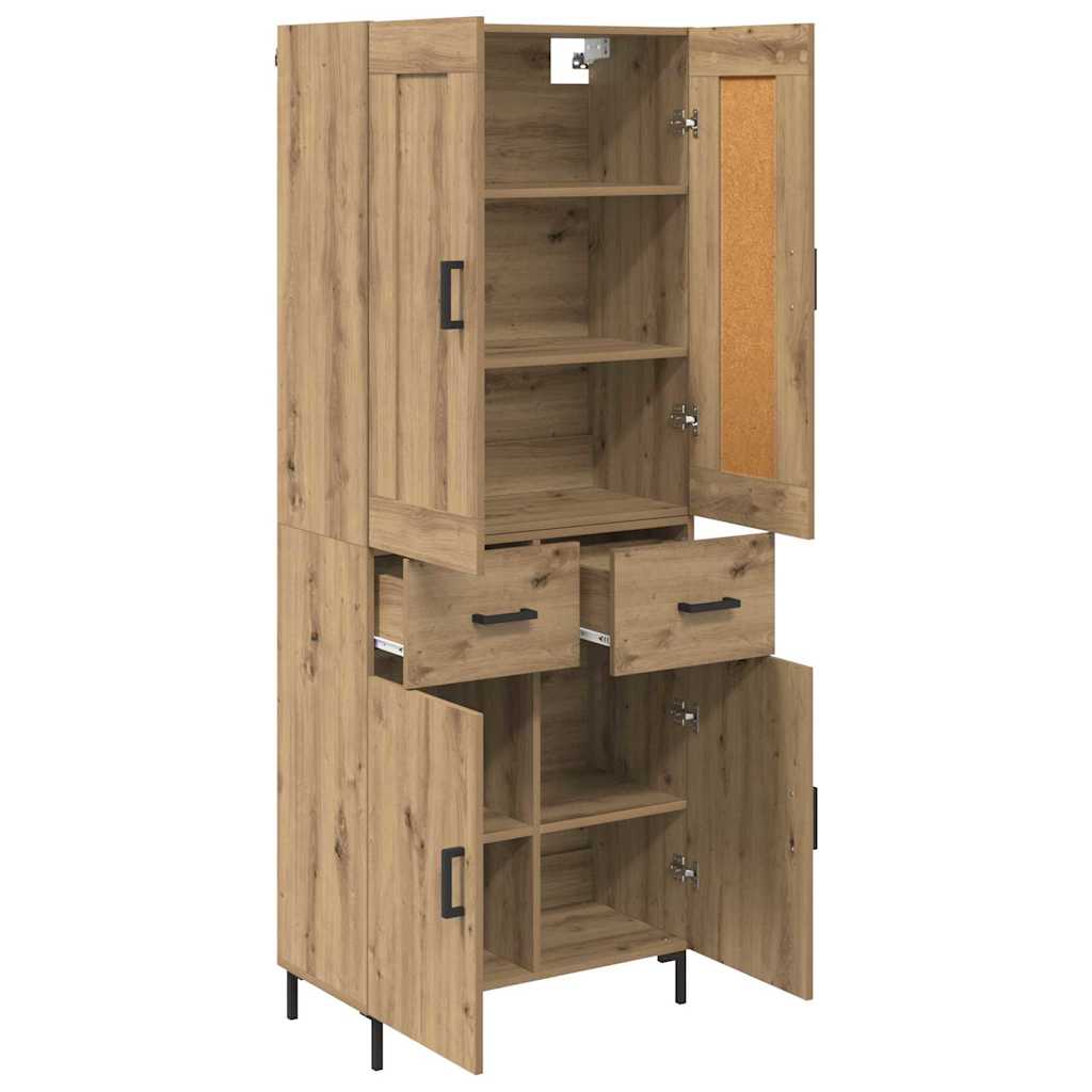 Highboard Artisan Eiken 69,5 x 34 x 180 cm Bewerkt hout