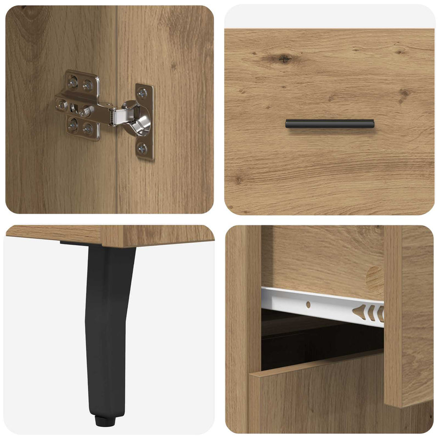 Hoge kast met lade Artisan Eiken 69,5 x 34 x 180 cm