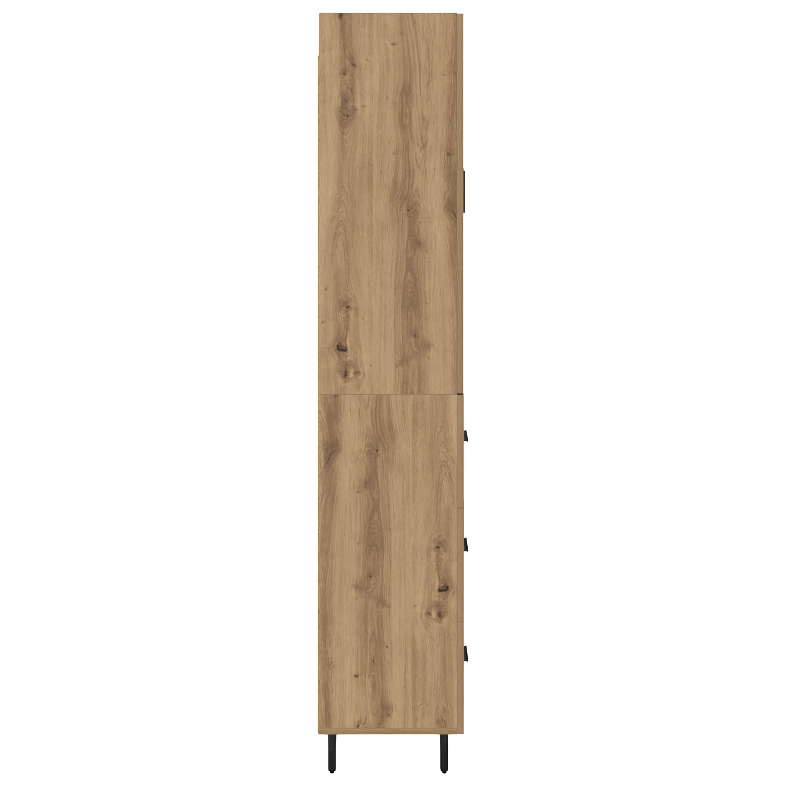 Hoge kast met lade 2 pcs Artisan Eiken Geengineerd Hout en Glas