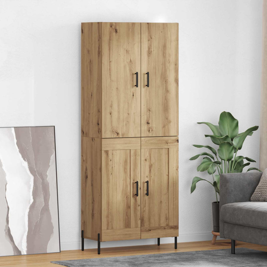 Highboard Artisan Eiken 69,5 x 34 x 180 cm Bewerkt hout