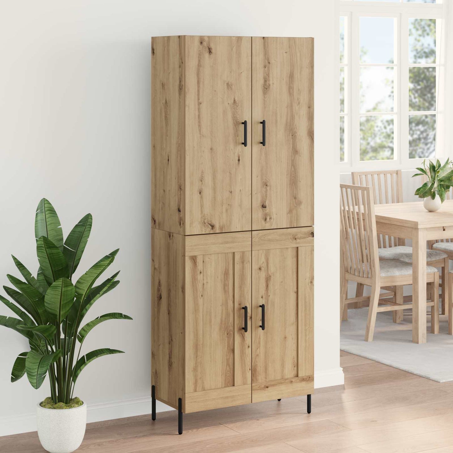 Highboard Artisan Eiken 69,5 x 34 x 180 cm Bewerkt hout