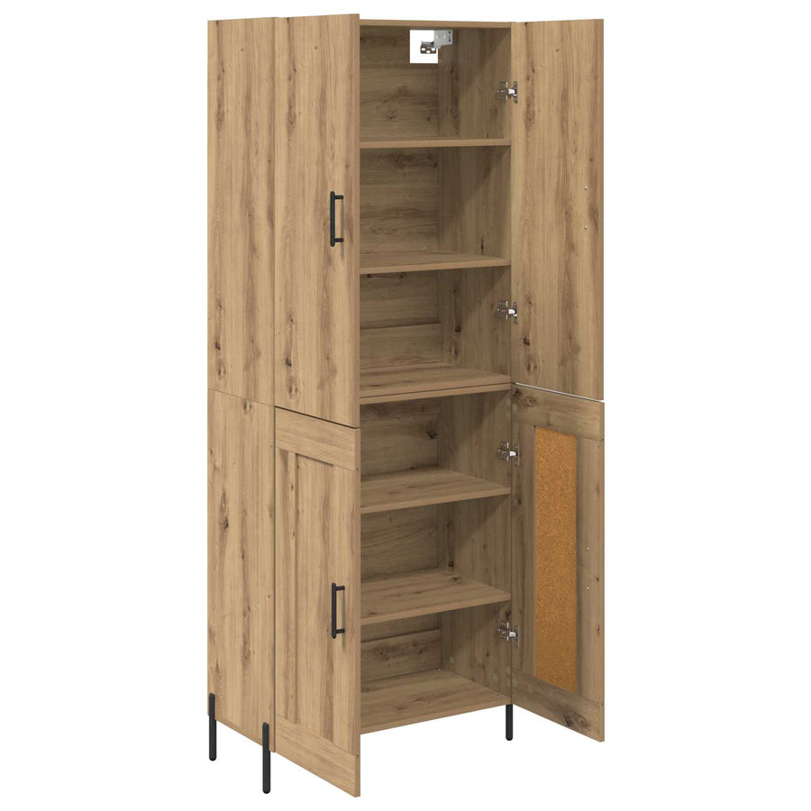 Highboard Artisan Eiken 69,5 x 34 x 180 cm Bewerkt hout