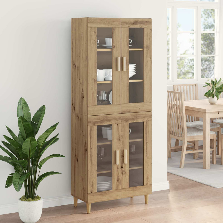 Hoge kast Artisan Eiken 69,5 x 34 x 180 cm Bewerkt hout