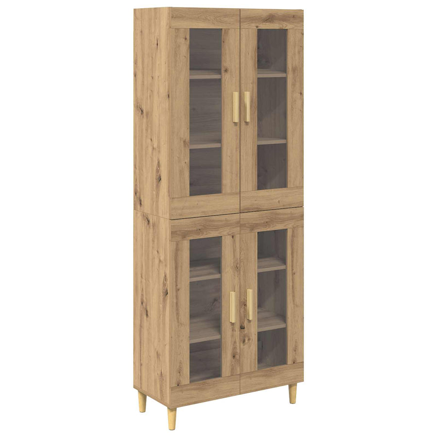 Hoge kast Artisan Eiken 69,5 x 34 x 180 cm Bewerkt hout