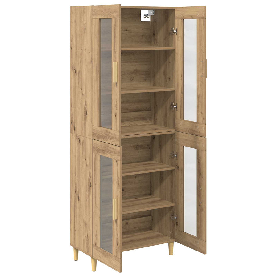 Hoge kast Artisan Eiken 69,5 x 34 x 180 cm Bewerkt hout