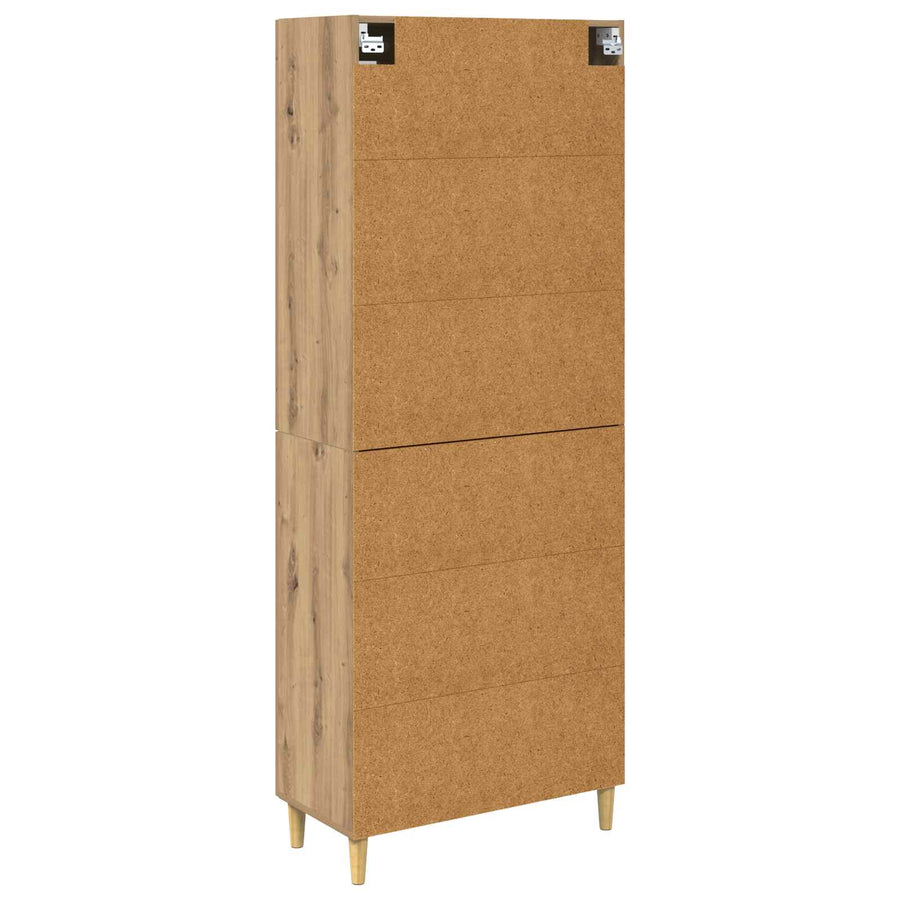 Hoge kast Artisan Eiken 69,5 x 34 x 180 cm Bewerkt hout