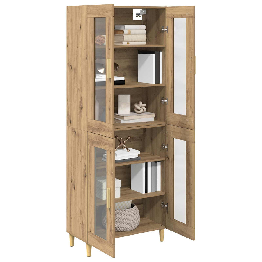 Hoge kast Artisan Eiken 69,5 x 34 x 180 cm Bewerkt hout