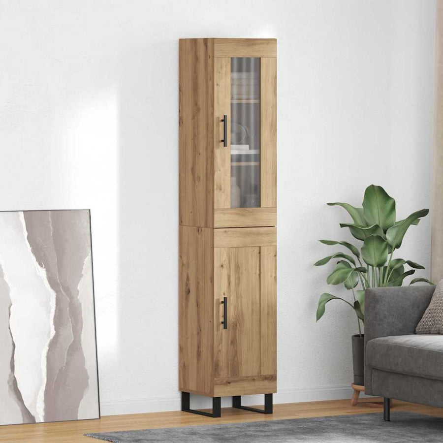 Highboard Artisan Eiken 69,5 x 34 x 180 cm Bewerkt hout