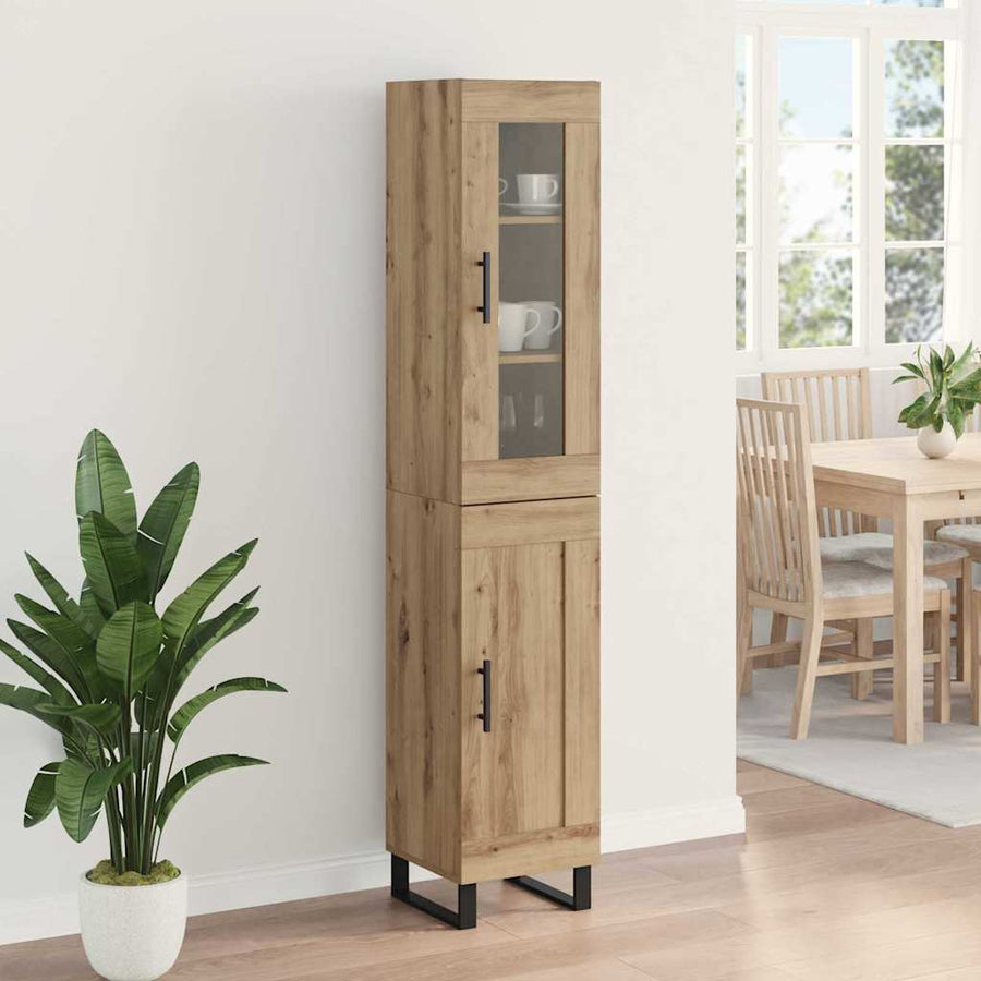 Highboard Artisan Eiken 69,5 x 34 x 180 cm Bewerkt hout
