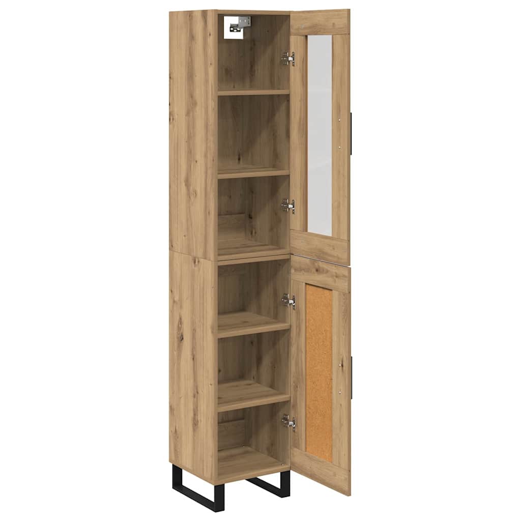 Highboard Artisan Eiken 69,5 x 34 x 180 cm Bewerkt hout