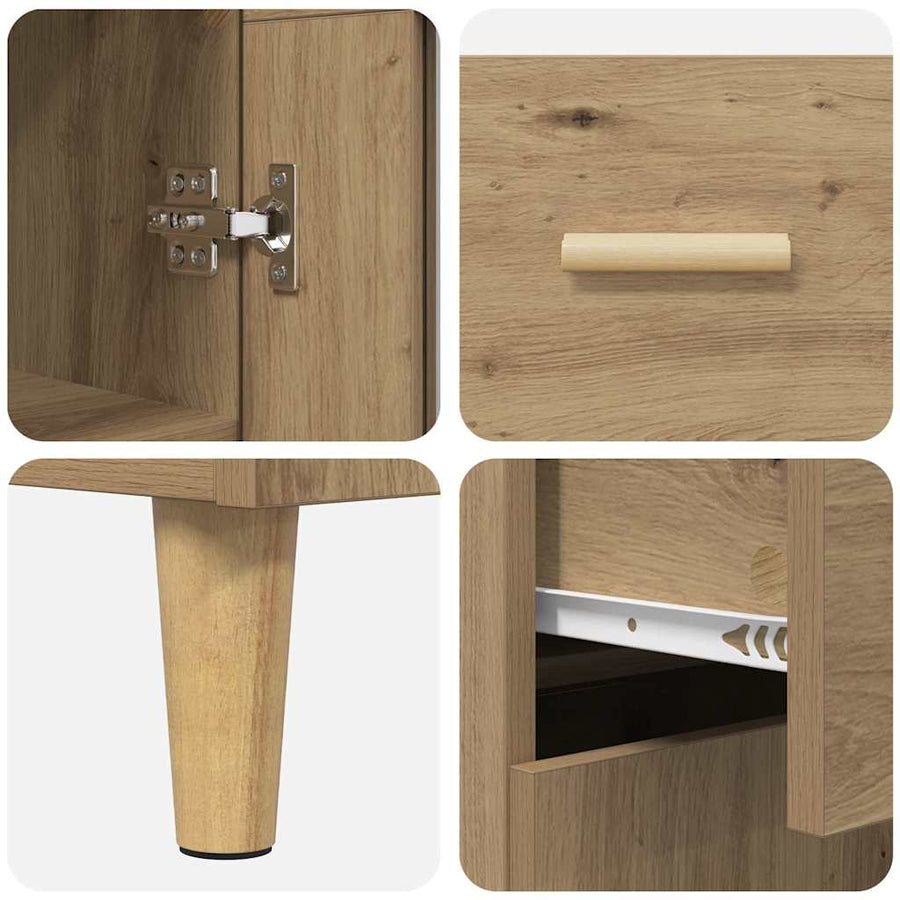 Hoge kast Artisan Eiken 69,5 x 32,5 x 180 cm Bewerkt hout
